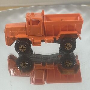 Vintage 1983 Hot Wheels Oshkosh Snow Plow Diecast Truck Orange No Plow‎